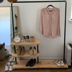 Blush long sleeve blouse